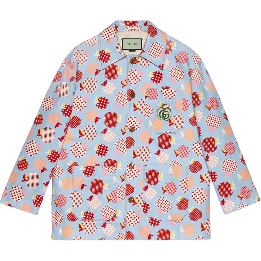 Gucci Fruit Print Single-Breasted Jacket Unisex Blue 663640-ZAHC9-4412