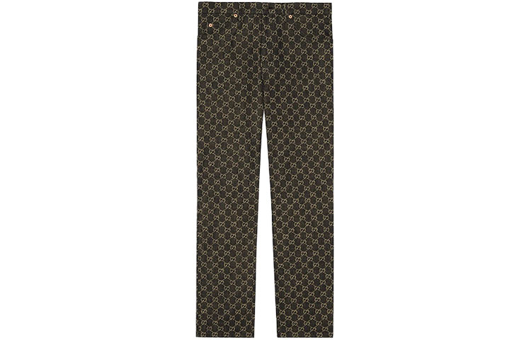 Gucci FW21 Aria GG Monogram Mid-Rise Straight Jeans Black 623953-XDBNW-1289