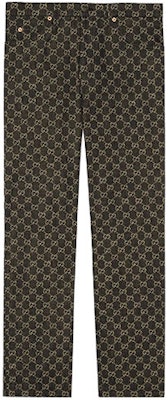 Gucci FW21 Aria GG Monogram Seluar Jeans Lurus Mid-Rise Hitam 623953-XDBNW-1289 Buy Gucci FW21 Aria GG Monogram Seluar Jeans Lurus Mid-Rise Hitam 623953-XDBNW-1289