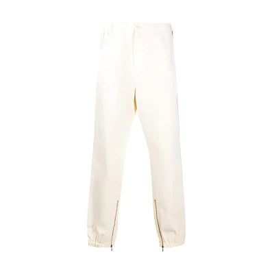 GUCCI FW21 Beige Tapered Jogger Pants with Side Stripes Logo for Men. 615775-XDBBI-9069