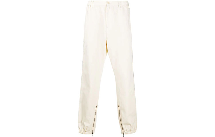 Order Pantalones Jogger Beige GUCCI FW21 con Rayas Laterales y Logo para Hombre. 615775-XDBBI-9069