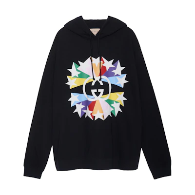 Gucci FW21 Black Oversized Sweatshirt with Cartoon Logo Print 646953-XJDNJ-1082