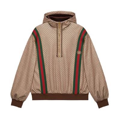 Gucci FW21 Brown Oversized Drop-Shoulder Hoodie Sweater 655153-XJDFB-2100