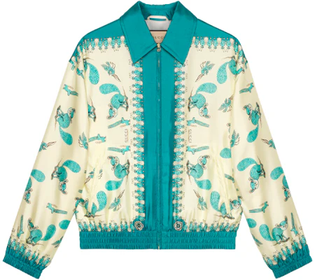 Gucci FW21 Freya Hartas Jaket Bomber Sutra Motif Hewan Putih Gading 654018-ZAGQL-4262 Buy Gucci FW21 Freya Hartas Jaket Bomber Sutra Motif Hewan Putih Gading 654018-ZAGQL-4262