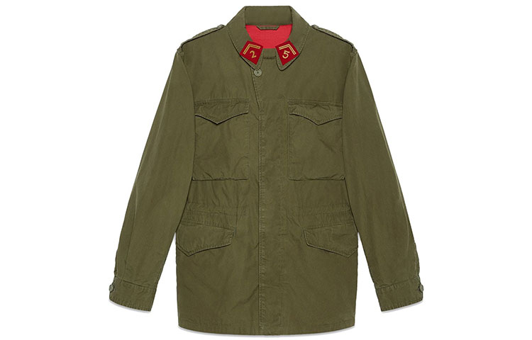 GUCCI FW21 Green Military Jacket with Logo & Dragon Embroidery 475041-XR692-3017 圖 2