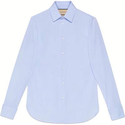 GUCCI FW21 Baju Lengan Panjang Cotton Poplin Logo Tersembunyi Lelaki Biru Muda 649699-Z3854-4910 Buy GUCCI FW21 Baju Lengan Panjang Cotton Poplin Logo Tersembunyi Lelaki Biru Muda 649699-Z3854-4910