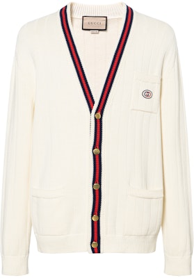 Gucci FW21 Logo V-Neck Patchwork Cardigan Ivory Men’s Sweater 654984-XKBUR-9182 Buy Gucci FW21 Logo V-Neck Patchwork Cardigan Ivory Men’s Sweater 654984-XKBUR-9182