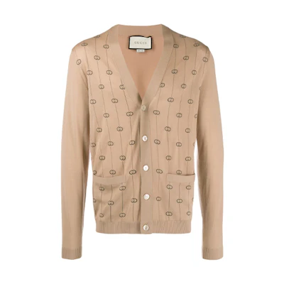 Gucci FW21 Logo Wool Knit Sweater Khaki 576901-XKAUM-2668
