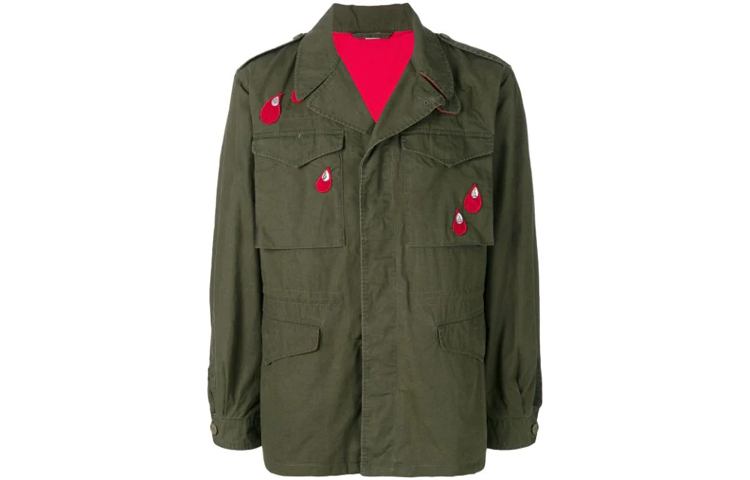 Gucci FW21 Oversized Military Green Jacket with Back Logo and Pockets 475041-XRA82-3017