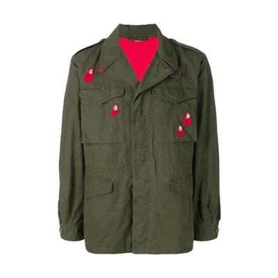 Gucci FW21 Oversized Military Green Jacket with Back Logo and Pockets 475041-XRA82-3017