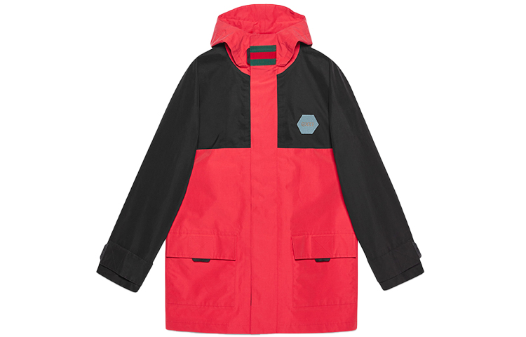 Gucci FW21 Special Edition Cotton Blend Jacket Mens Red Black 676494-Z8AWP-6496