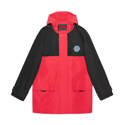 Gucci FW21 Special Edition Cotton Blend Jacket Mens Red Black 676494-Z8AWP-6496