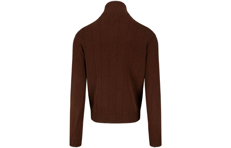 GUCCI FW21 Suede & Knit Pilot Logo Jacket Brown Outerwear 626265-XKBFK-2255 圖 3