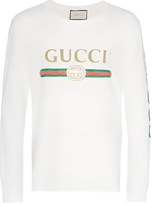 Gucci FW21 White Long Sleeve T-Shirt with Double G Logo Pattern 476330-X9V44-9169 Buy Gucci FW21 White Long Sleeve T-Shirt with Double G Logo Pattern 476330-X9V44-9169