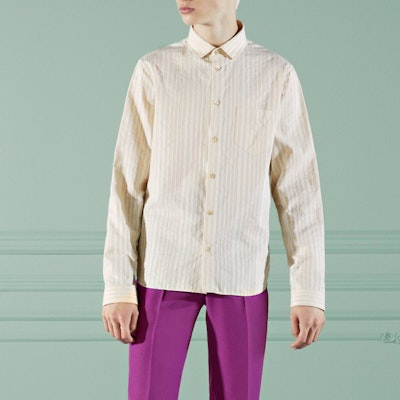 GUCCI FW22 米色條紋領休閒防曬襯衫 721171 ZAKRN 7151 Lookbook GUCCI FW22 米色條紋領休閒防曬襯衫 721171 ZAKRN 7151