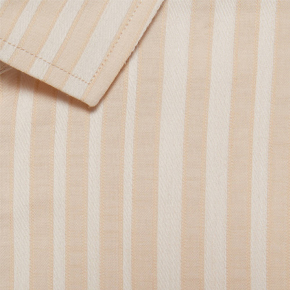 Purchase GUCCI FW22 米色條紋領休閒防曬襯衫 721171 ZAKRN 7151