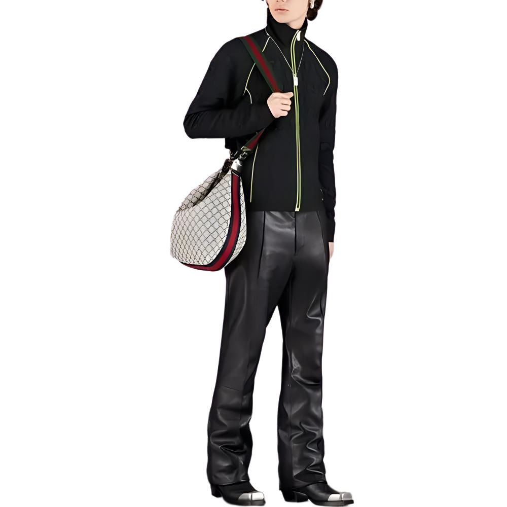 GUCCI FW22  Black Logo Patchwork Colorblock Print Jacket. 724491-XJE8O-1131 圖 3