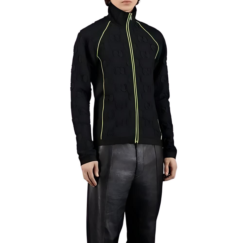 GUCCI FW22  Black Logo Patchwork Colorblock Print Jacket. 724491-XJE8O-1131 圖 4