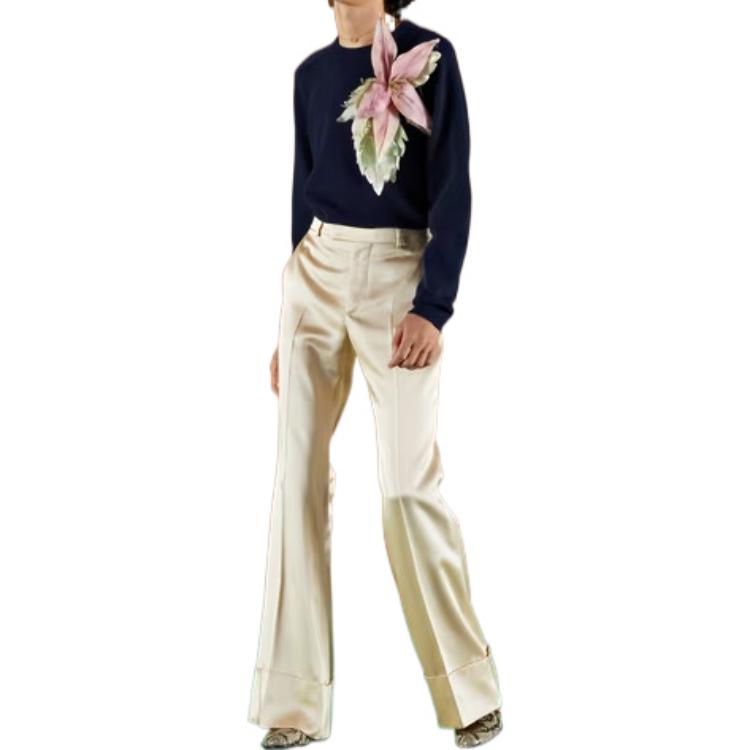 Lookbook GUCCI FW22 ブルー ウール セーター パッチ付き 694786 XKCD5 4804