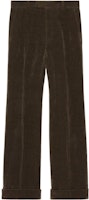 GUCCI FW22 Brown Pleated Straight-Leg Casual Pants. 712865-Z328H-1035 GUCCI FW22 Brown Pleated Straight-Leg Casual Pants. 712865-Z328H-1035