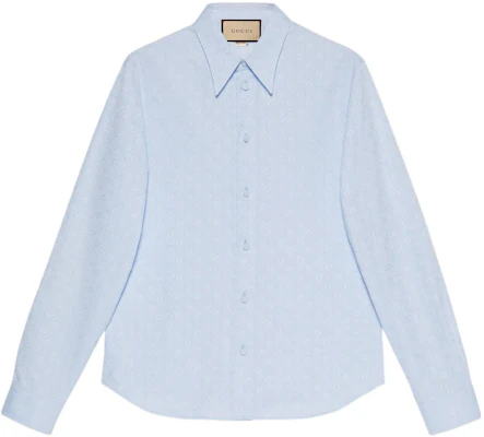 구찌 FW22 라이트 블루 솔리드 홀스빗 자카드 긴소매 셔츠 721176-ZAKH5-4850 Buy 구찌 FW22 라이트 블루 솔리드 홀스빗 자카드 긴소매 셔츠 721176-ZAKH5-4850