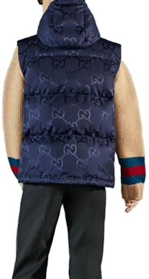 GUCCI FW22 印花Logo連帽無袖背心 深藍色. 698715-Z8A53-4348 Purchase GUCCI FW22 印花Logo連帽無袖背心 深藍色. 698715-Z8A53-4348