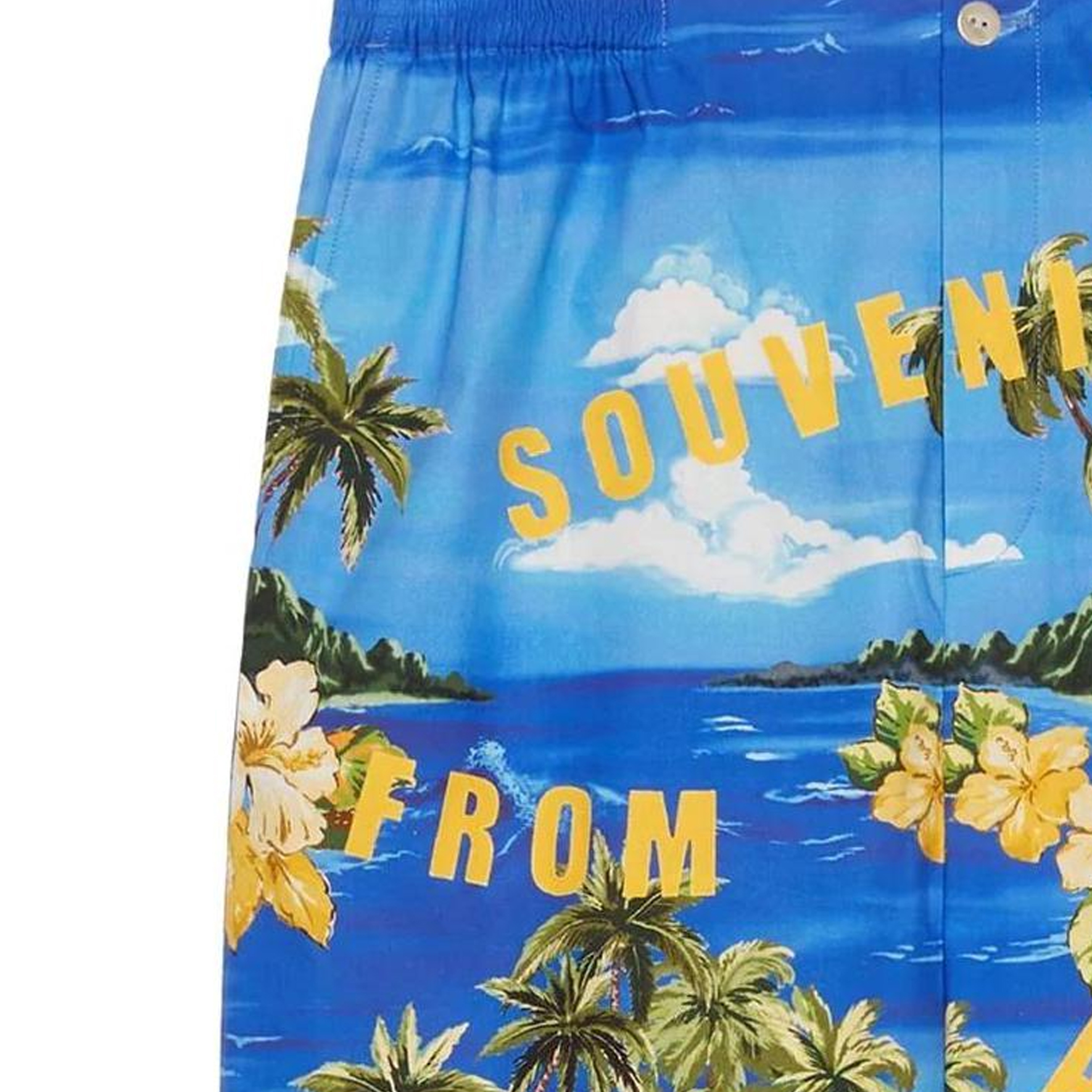 Details for 古驰FW22中腰蓝色花卉风景印花短裤 672698-ZAJSR-4464