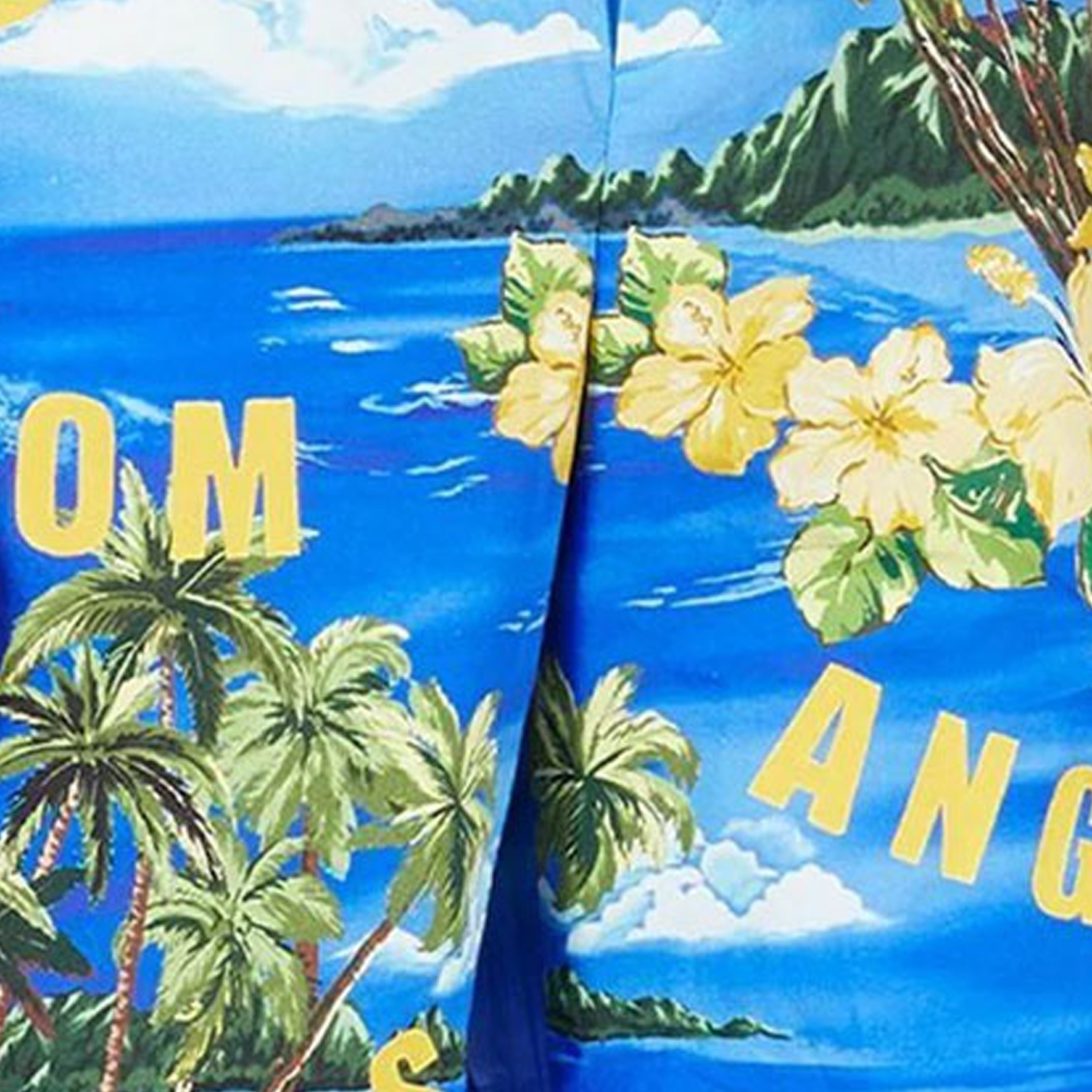 Cheap 古驰FW22中腰蓝色花卉风景印花短裤 672698-ZAJSR-4464