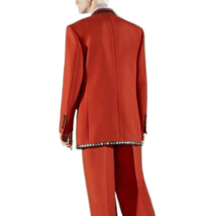 Purchase GUCCI FW22 オレンジブレザー レザーディテール スタッズ付き. 719877-Z8A60-7346