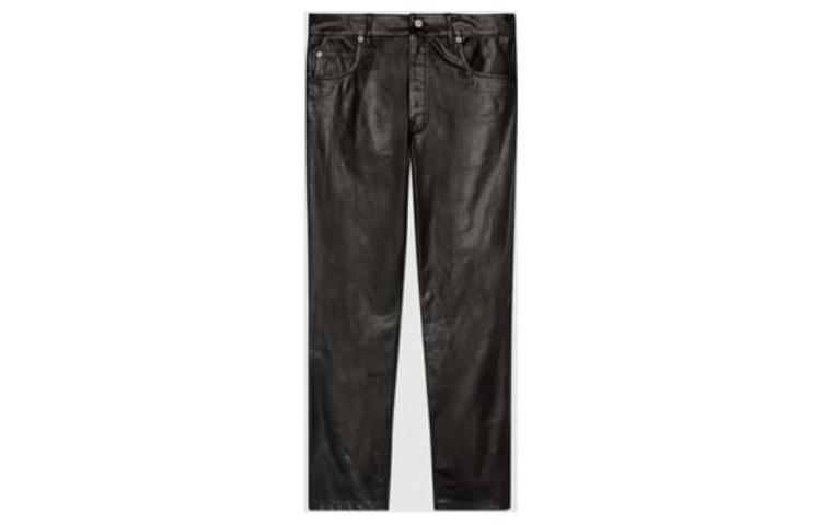 Buy GUCCI FW22  Solid Black Straight-Leg Casual Trousers 713487-XNATL-1000