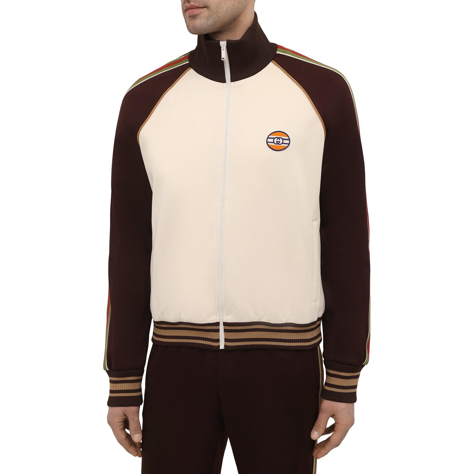 GUCCI FW22 Alessandro Michele Multicolor Striped Logo Zip-Up Jacket Men. 645207-XJC5O-9141 圖 4