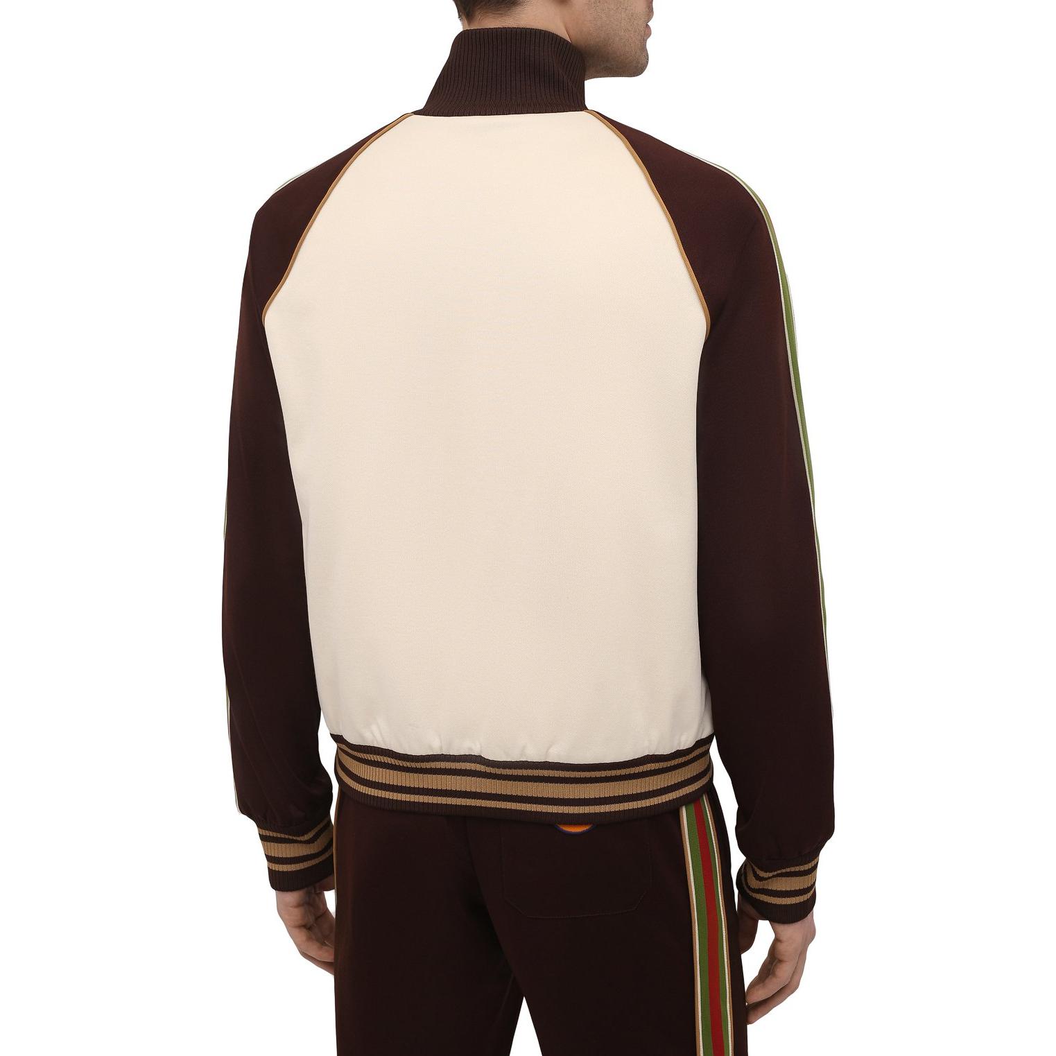 GUCCI FW22 Alessandro Michele Multicolor Striped Logo Zip-Up Jacket Men. 645207-XJC5O-9141 圖 5