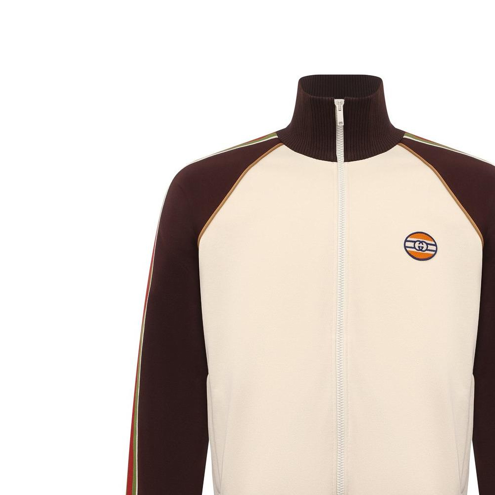 GUCCI FW22 Alessandro Michele Multicolor Striped Logo Zip-Up Jacket Men. 645207-XJC5O-9141 圖 6