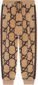 古驰2022秋冬米色Logo提花针织条纹装饰休闲裤 715233-XJETP-2066 Buy 古驰2022秋冬米色Logo提花针织条纹装饰休闲裤 715233-XJETP-2066