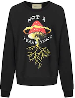 Gucci FW22 Black Cartoon Logo Print Long-Sleeve Pullover Sweater 563972-XJBCP-1142 Gucci FW22 Black Cartoon Logo Print Long-Sleeve Pullover Sweater 563972-XJBCP-1142