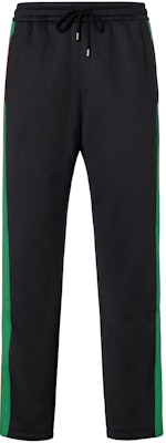 Pantalones deportivos Gucci FW22 negros de punto con rayas y cordón ajustable. 715186-XJETG-1152 Buy Pantalones deportivos Gucci FW22 negros de punto con rayas y cordón ajustable. 715186-XJETG-1152