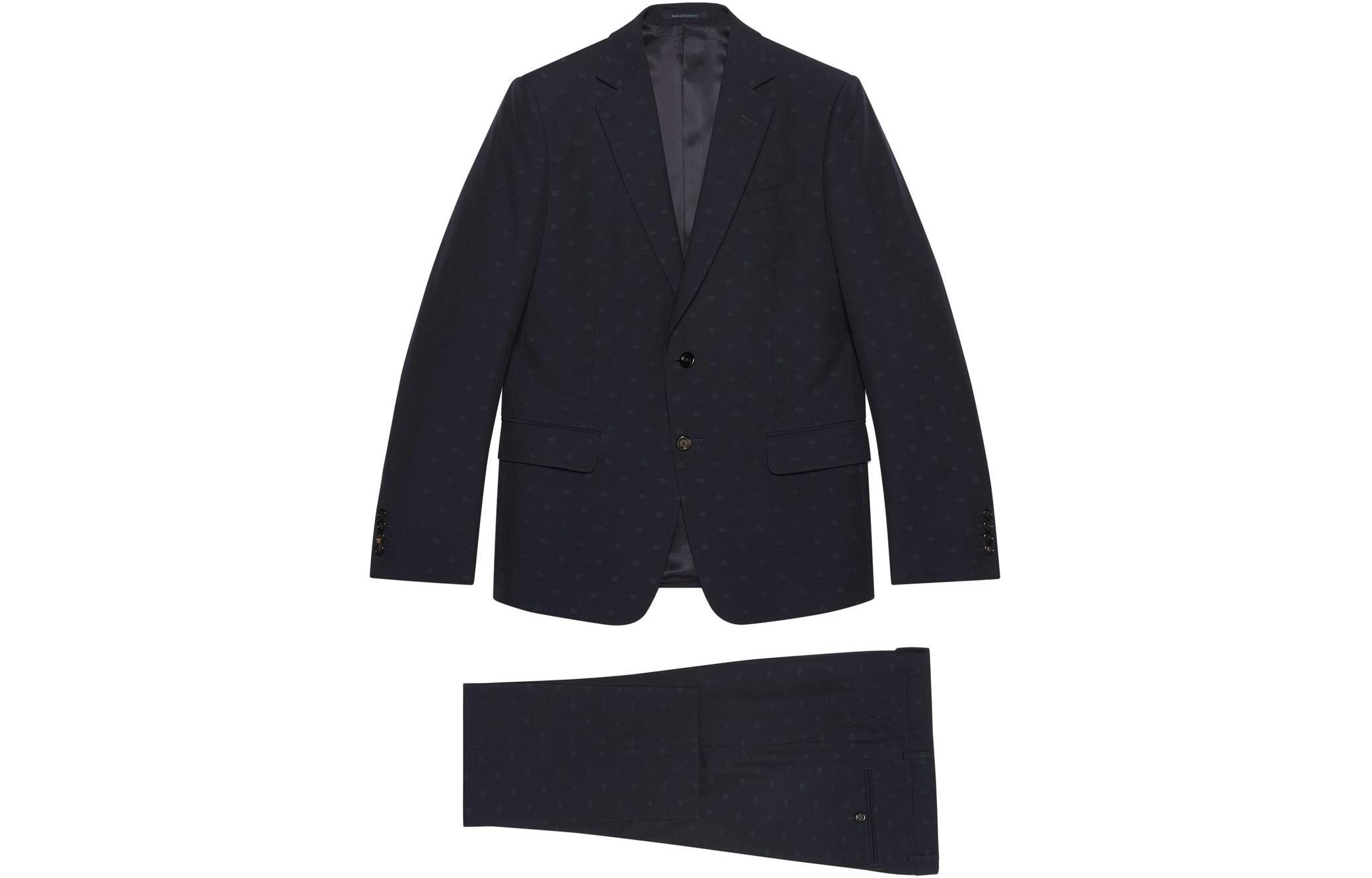 GUCCI FW22 Blue  Solid Single-Breasted Suit Jacket and Pants Set 694602-ZAI34-4557 圖 2