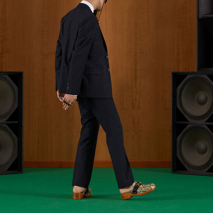 GUCCI FW22 Blue  Solid Single-Breasted Suit Jacket and Pants Set 694602-ZAI34-4557 圖 5