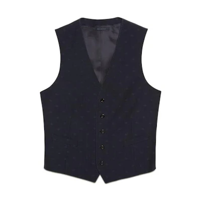 Gucci FW22 Blue Monogram GG Sleeveless Vest 673191-ZAI34-4557