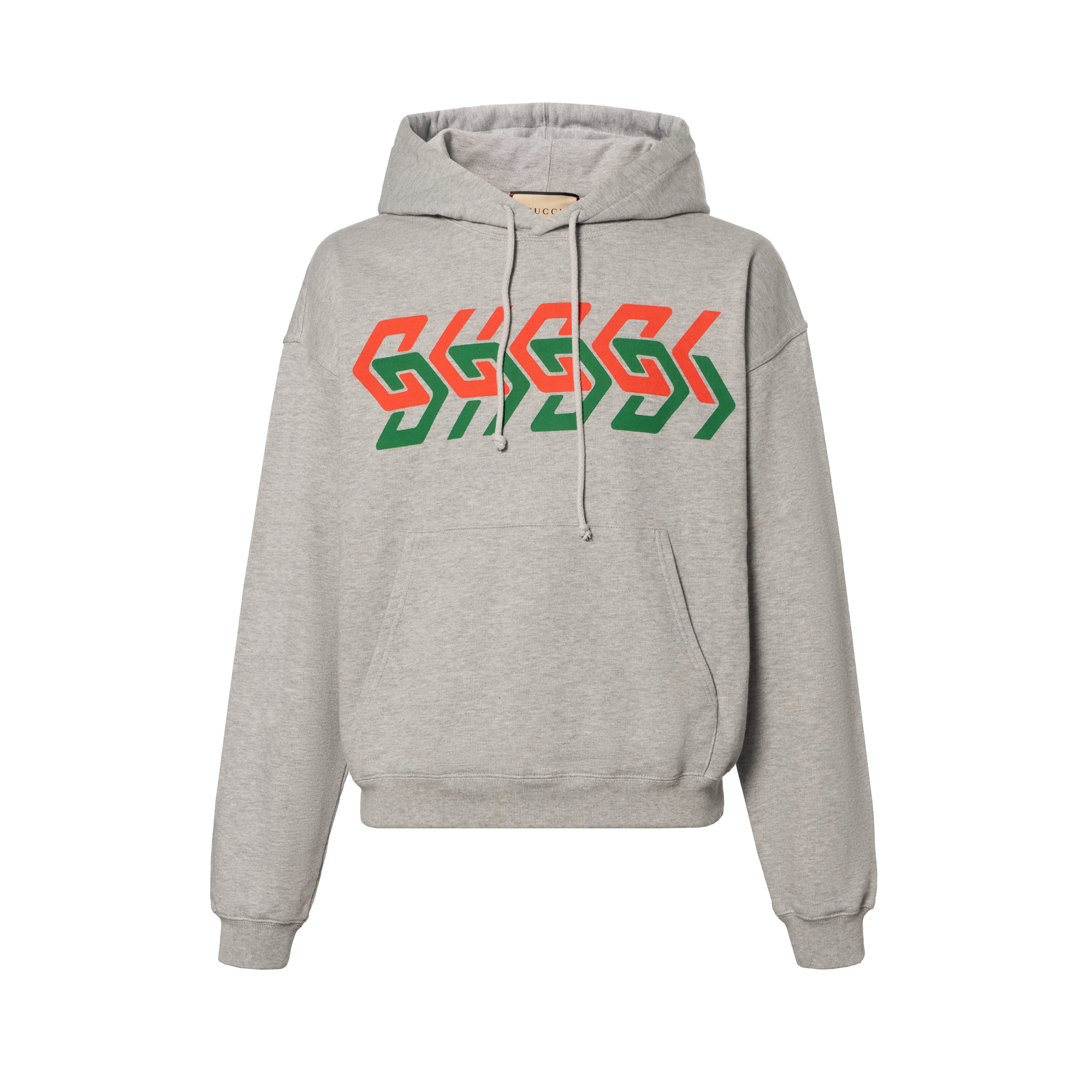 Gucci FW22 Chain Print Hoodie Grey Pullover for Men 715911-XJEUM-1097