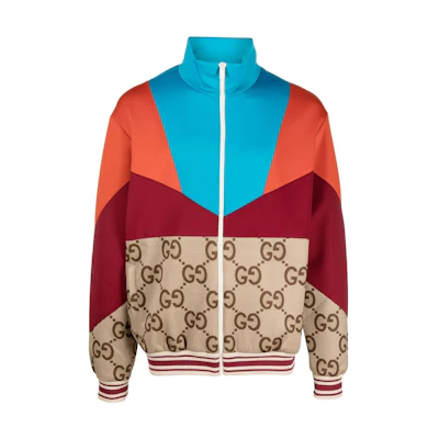 Gucci FW22 Colorblock Bomber Sports Jacket for Men Multicolor 693022-XJD9V-2270