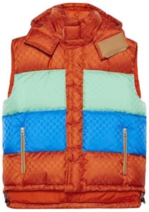 Gucci FW22 Jaket Tanpa Lengan Warna Blok dengan Cetakan Logo 731646-Z8BDR-7088 Buy Gucci FW22 Jaket Tanpa Lengan Warna Blok dengan Cetakan Logo 731646-Z8BDR-7088