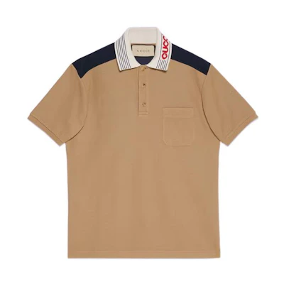 Gucci FW22 Colorblock Striped Print Short Sleeve Polo - Yellow for Men 727906-XJE8K-2094