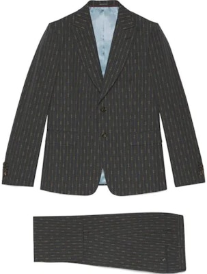 구찌 FW22 딥 그레이 패턴 슬림핏 캐주얼 긴팔 수트 694600-ZAITQ-1057 Buy 구찌 FW22 딥 그레이 패턴 슬림핏 캐주얼 긴팔 수트 694600-ZAITQ-1057