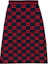 Buy GUCCI 2022秋冬系列GG提花高腰中长裙蓝红色. 713301-XKCNA-4668