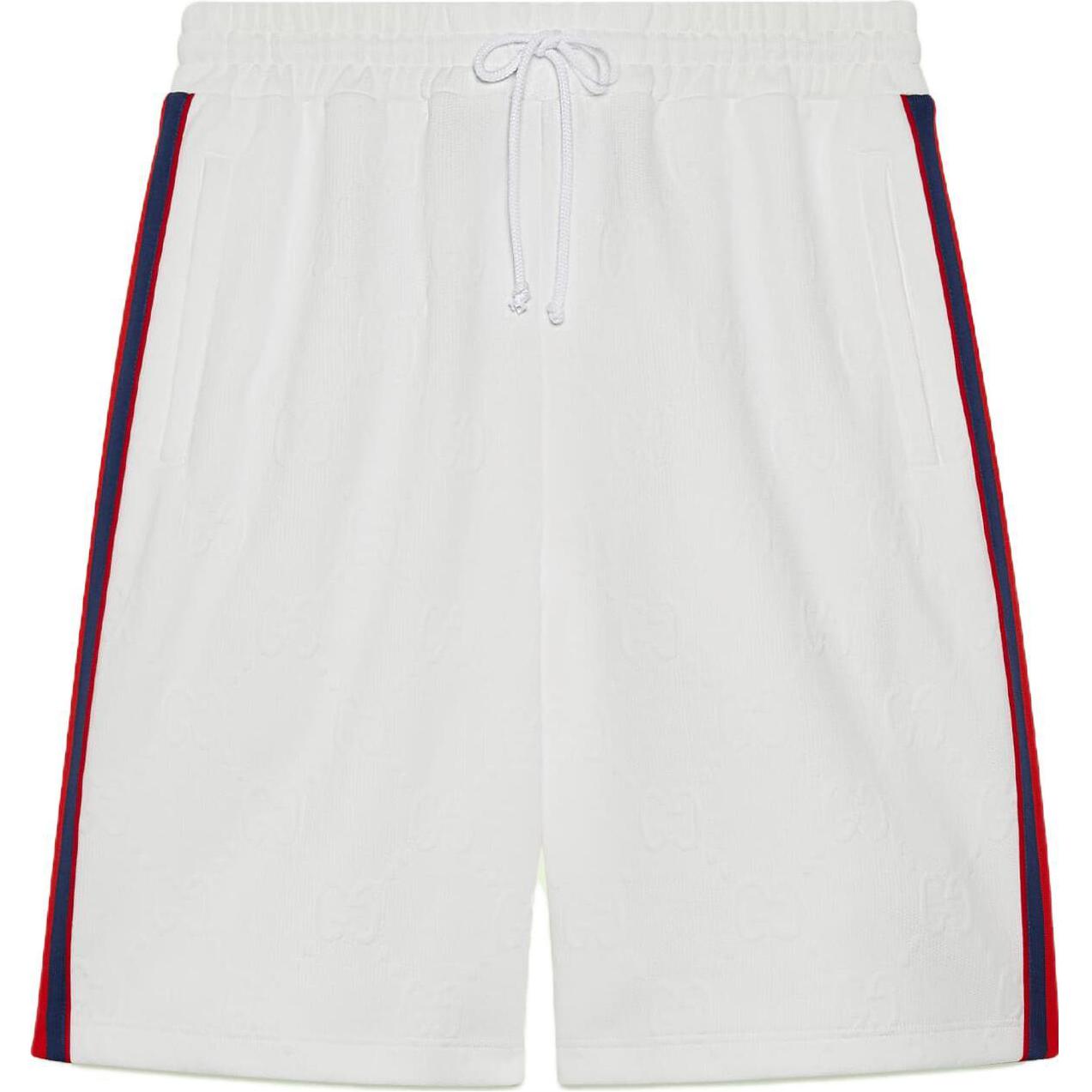 Gucci FW22 GG Jacquard Knit Mid-Rise White Shorts 662272-XJDE9-9088