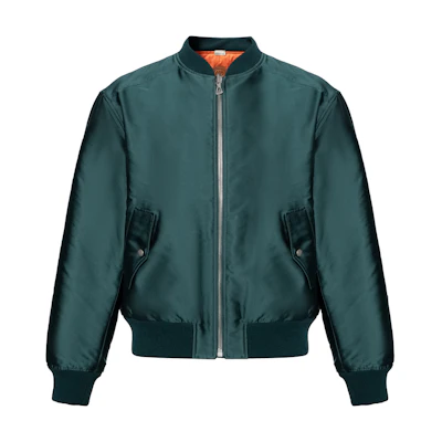 Gucci FW22 Green Reversible Quilted Silk Satin Jacket 698717-Z8A1X-3475