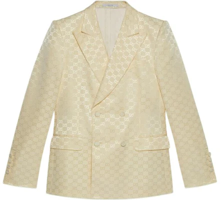 Gucci FW22 象牙白雙排扣 GG 西裝外套 698737-ZAHMD-9065 Buy Gucci FW22 象牙白雙排扣 GG 西裝外套 698737-ZAHMD-9065