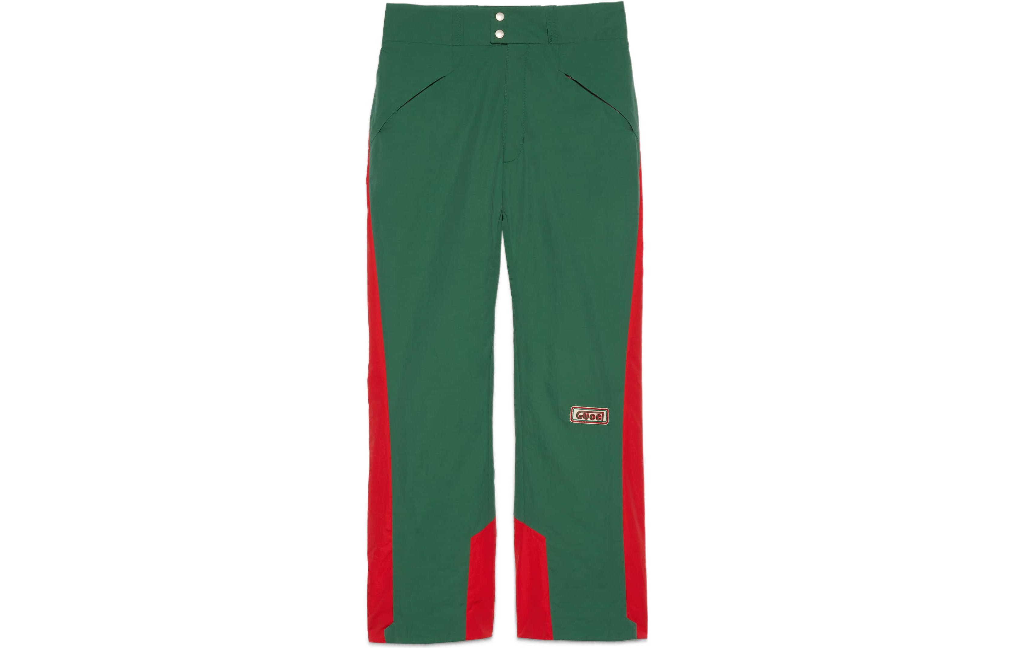 GUCCI FW22 Logo Patchwork Colorblock Straight-Leg Casual Pants Men Multicolor 710623-ZAKPG-3667