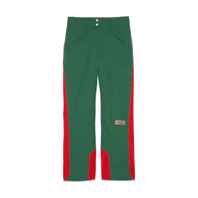 GUCCI FW22 Logo Patchwork Colorblock Straight-Leg Casual Pants Men Multicolor 710623-ZAKPG-3667
